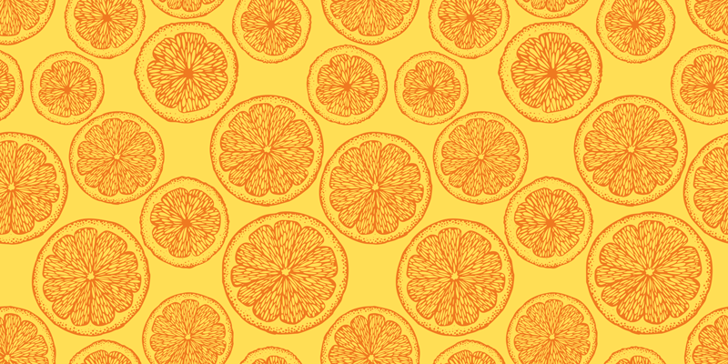 Tapis vinyle plantes motif tranche de citron - TenStickers