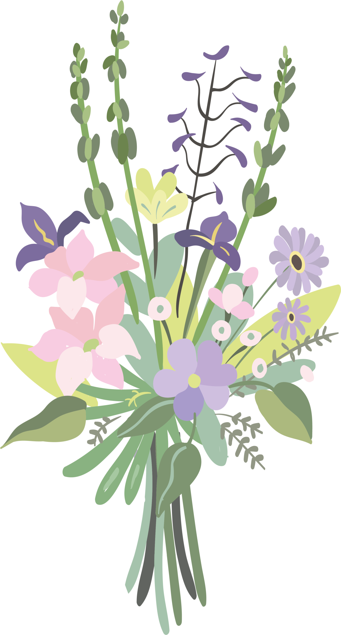 Tapis vinyle plantes bouquet floral coloré - TenStickers
