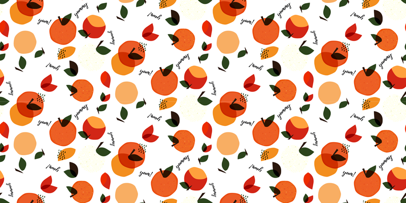 Tapis vinyle plantes arrangement inspiré des fruits - TenStickers