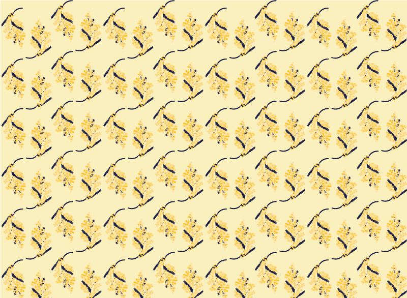 Tapis vinyle chambre motifs de mimosas - TenStickers