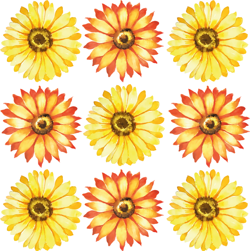 Tapis vinyle chambre composition de fleurs vibrantes - TenStickers