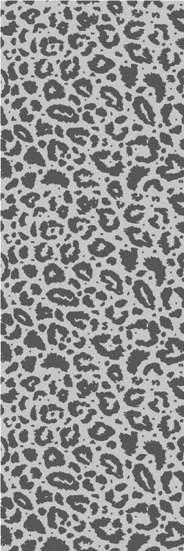 Tapis vinyle motif animal imprimé léopard gris classique - TenStickers