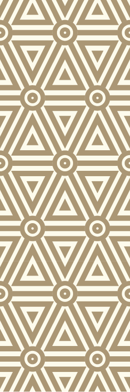 Tapis vinyle géométrique design rétro vintage - TenStickers
