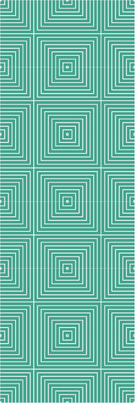 Tapis vinyle géométrique motif carrés verts - TenStickers