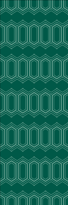 Tapis vinyle géométrique motif cercles verts - TenStickers