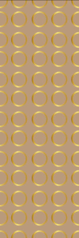 Tapis vinyle géométrique cercles dorés - TenStickers