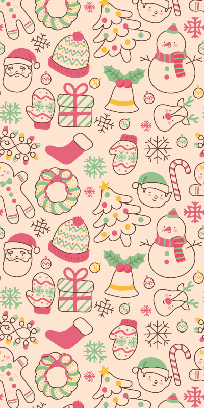 Tapis vinyle noël lumières de noël - TenStickers