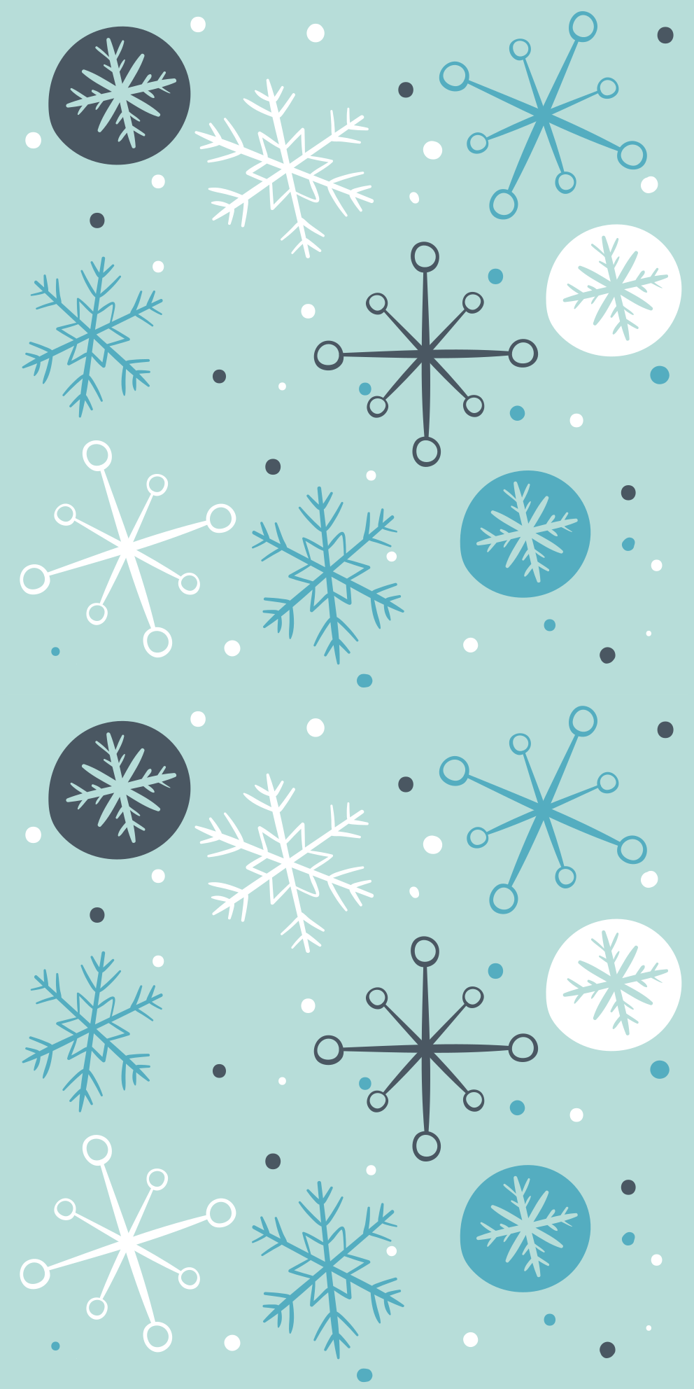 Tapis vinyle noël flocons décoratifs bleus et blancs - TenStickers