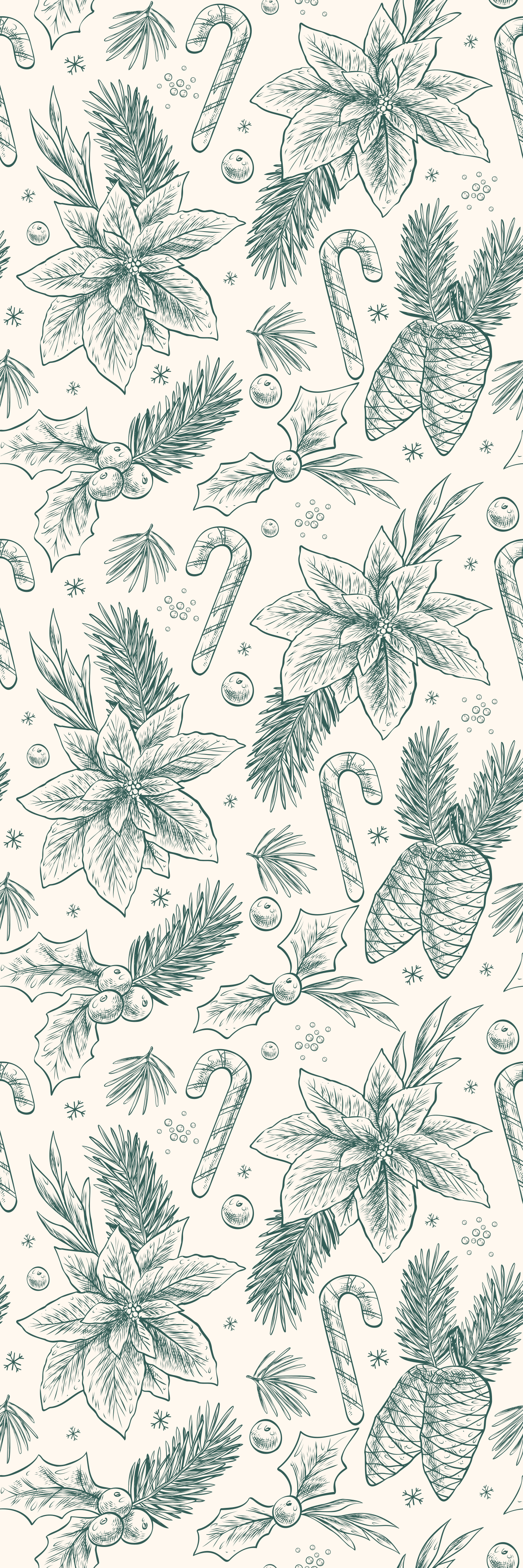 Tapis vinyle noël motif cadeaux dessinés à la main - TenStickers