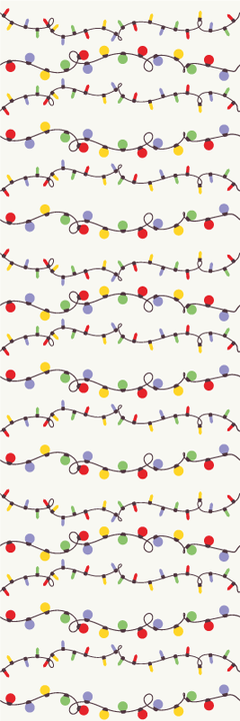 Tapis vinyle noël lumières de noël colorées - TenStickers