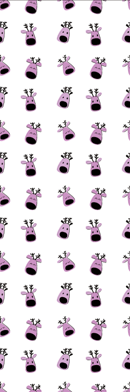 Tapis vinyle noël motif renne rose - TenStickers