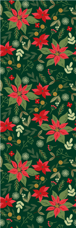 Tapis vinyle noël feuilles décorations de noël - TenStickers