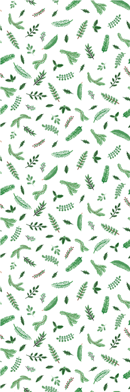 Tapis vinyle noël motif feuilles décorations noël - TenStickers