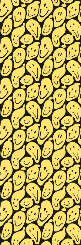 Tapis vinyle chambre visages souriants graffiti - TenStickers