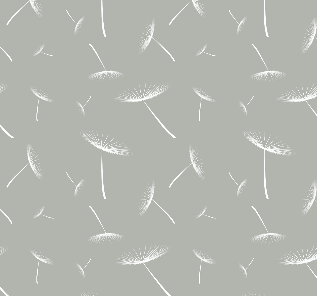 Tapis vinyle chambre fleurs grises claires - TenStickers