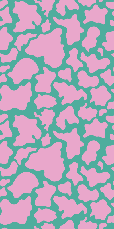 Tapis vinyle chambre imprimé vache coloré - TenStickers