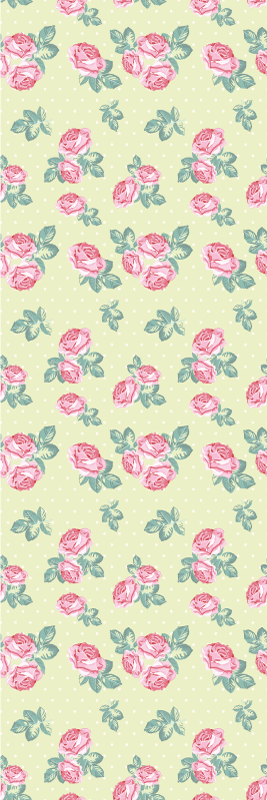 Tapis vinyle chambre style shabby chic à pois - TenStickers