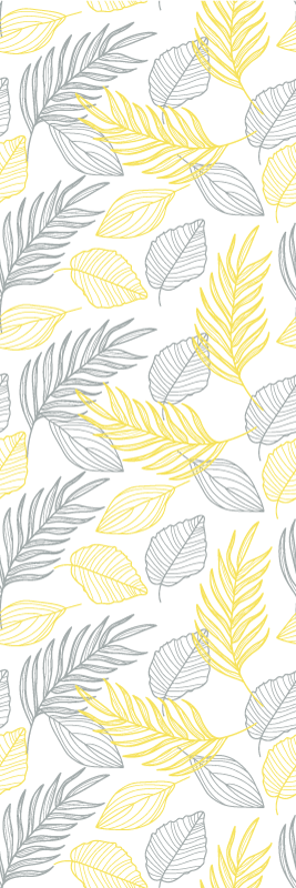 Tapis vinyle chambre feuillage pantone - TenStickers