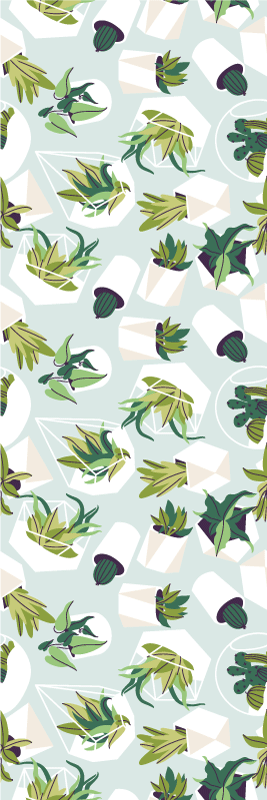 Tapis vinyle chambre cactus vert - TenStickers