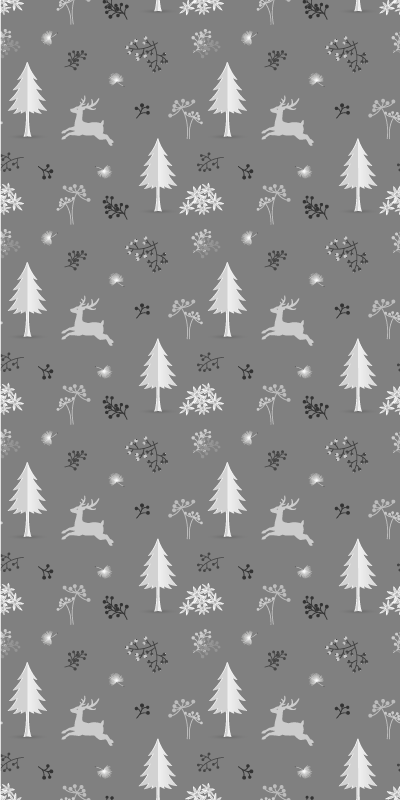 Tapis vinyle chambre cerfs gris - TenStickers