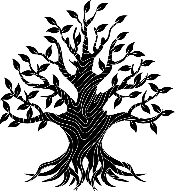 Tapis vinyle nature lignes arbre de vie - TenStickers