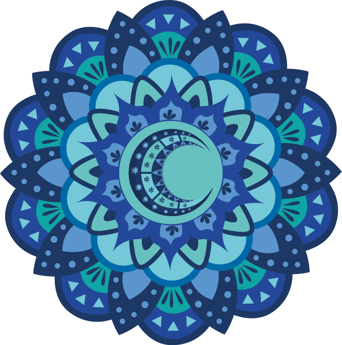 Tapis vinyle nature mandala botanique élaboré - TenStickers