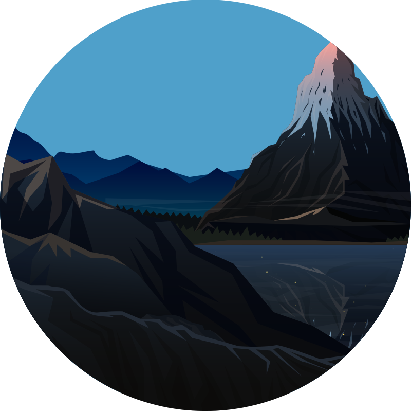 Tapis vinyle nature paysage de montagne - TenStickers