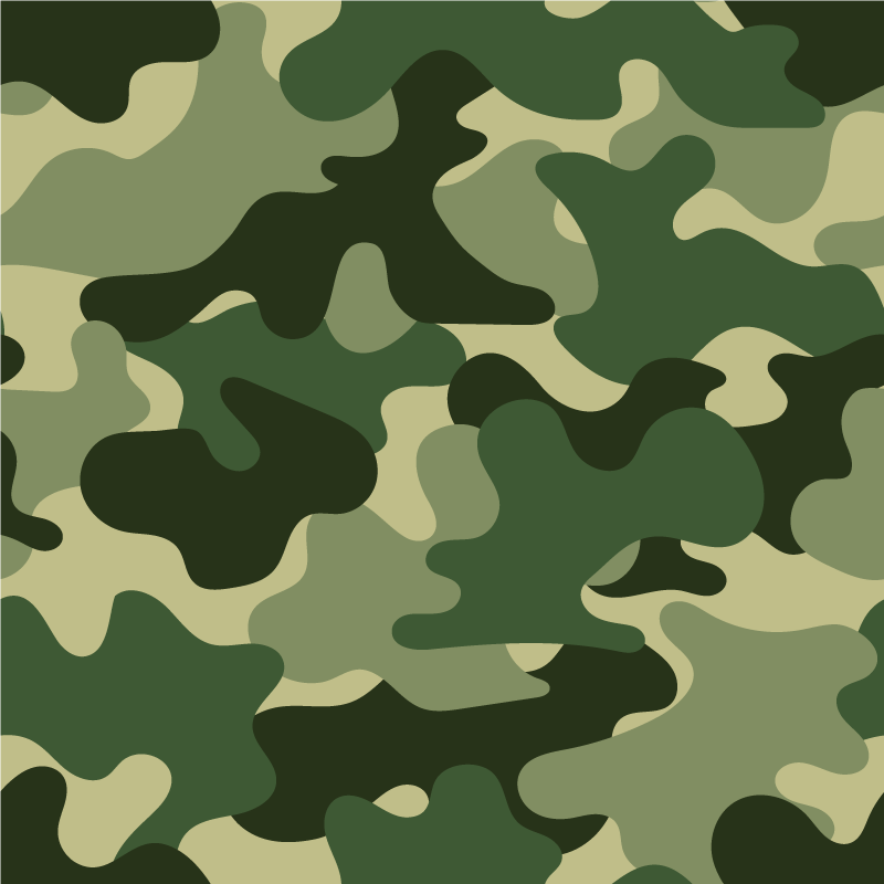 Tapis vinyle nature imprimé camouflage - TenStickers