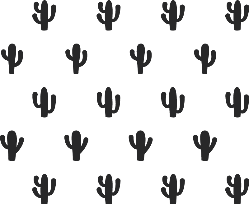 Tapis vinyle nature motif cactus - TenStickers