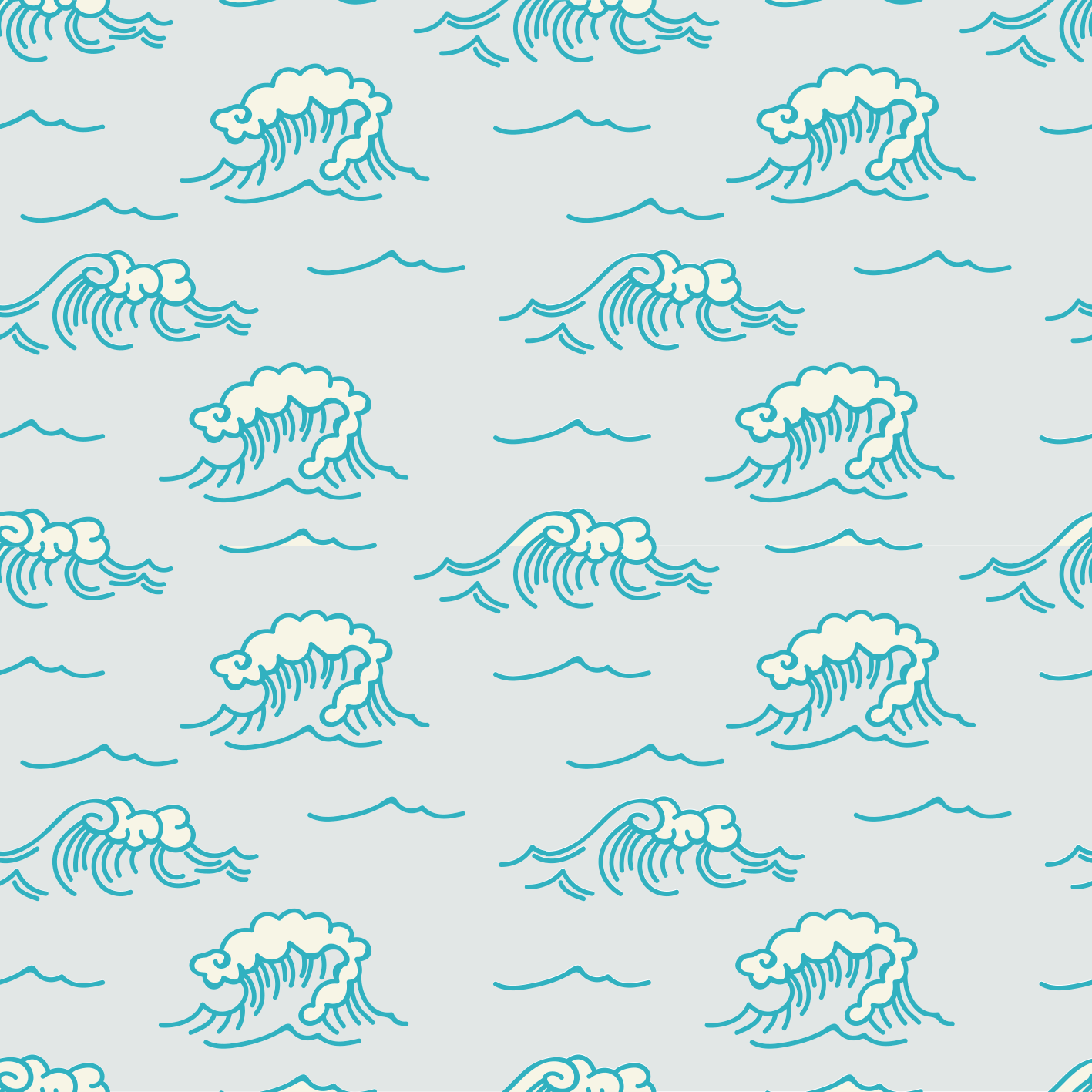 Tapis vinyle nature design à motifs vagues - TenStickers