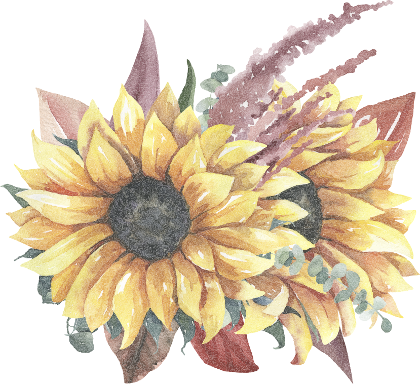 Tapis vinyle nature arrangement floral de tournesols - TenStickers