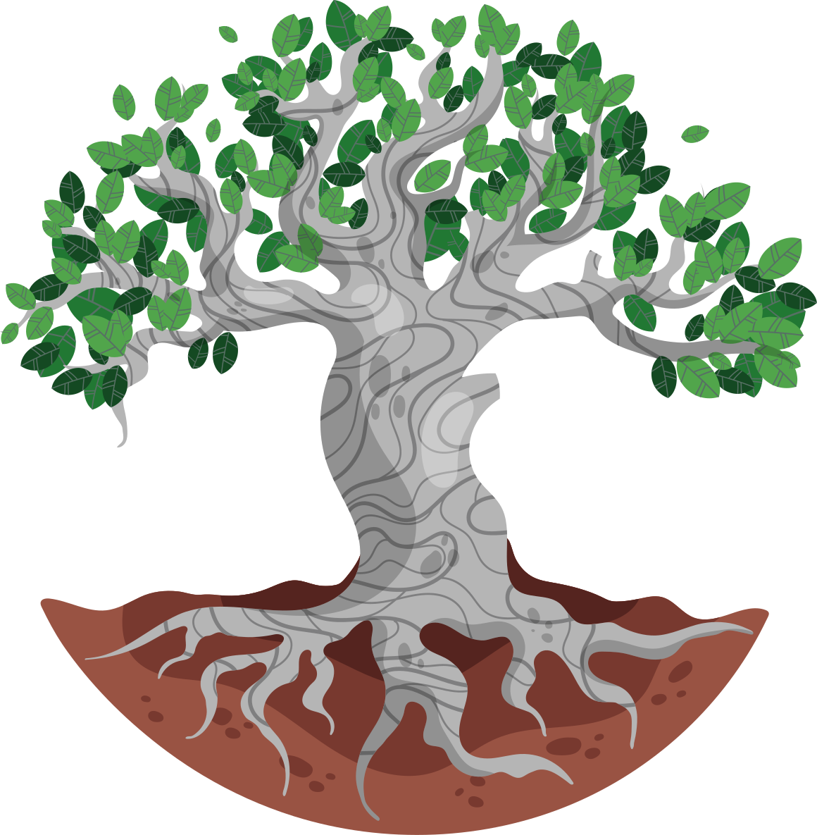 Tapis vinyle nature racines d'arbre stylisées - TenStickers