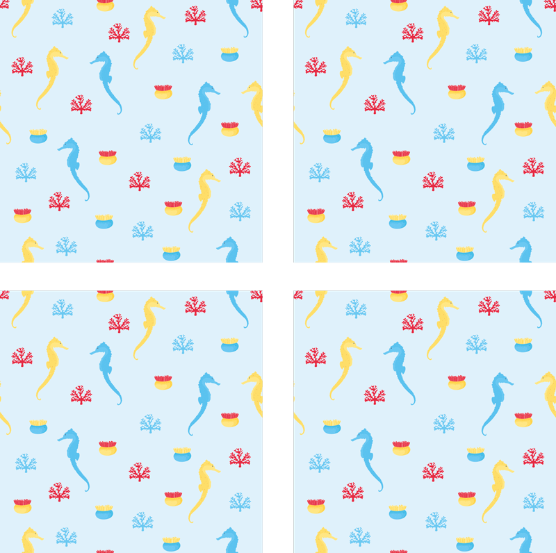 Tapis vinyle nature hippocampe nature éclat - TenStickers
