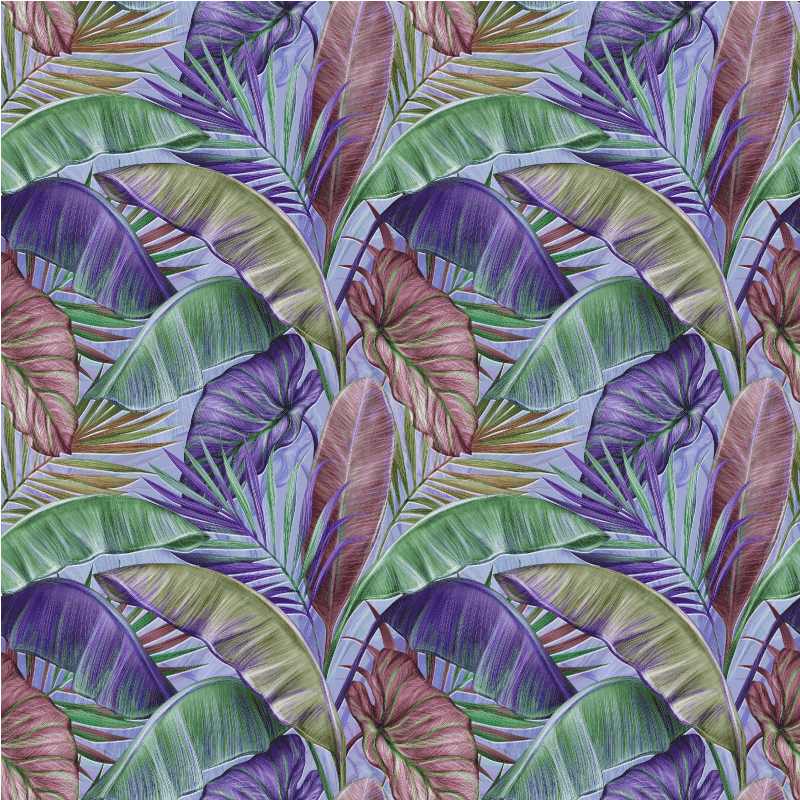 Tapis vinyle nature feuillage tropical - TenStickers