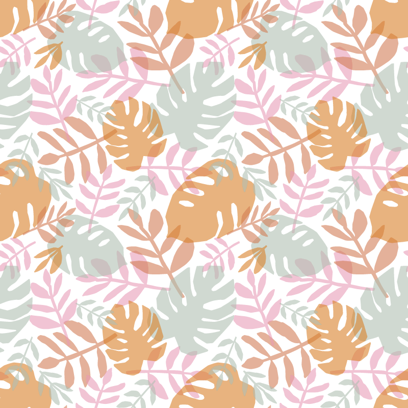 Tapis vinyle nature motif feuilles verdoyantes - TenStickers