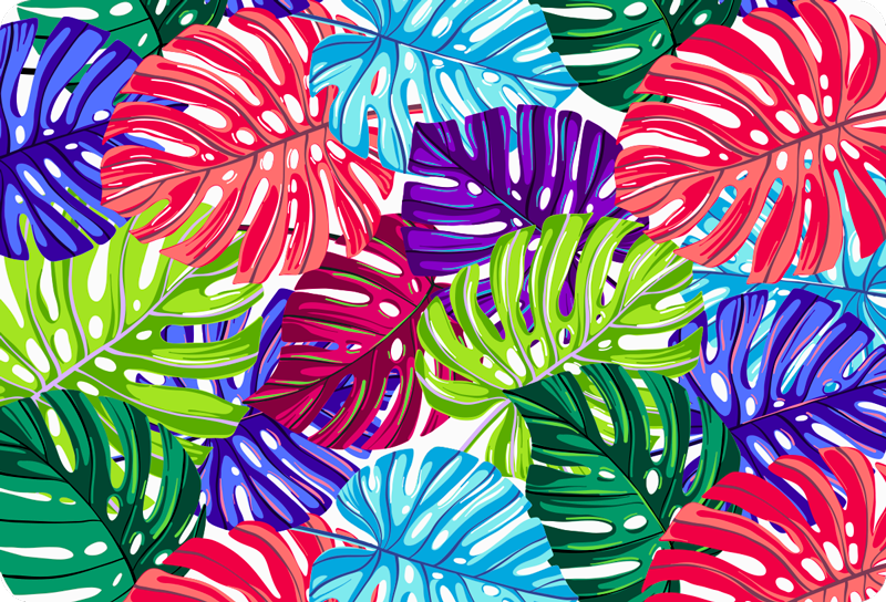 Tapis vinyle plantes monstera tropical élégant - TenStickers