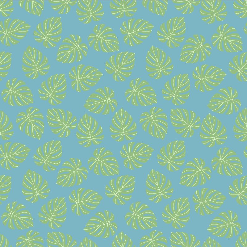 Tapis vinyle plantes design feuilles vertes d'été - TenStickers