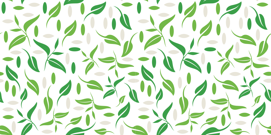Tapis vinyle plantes motif petites feuilles vertes - TenStickers
