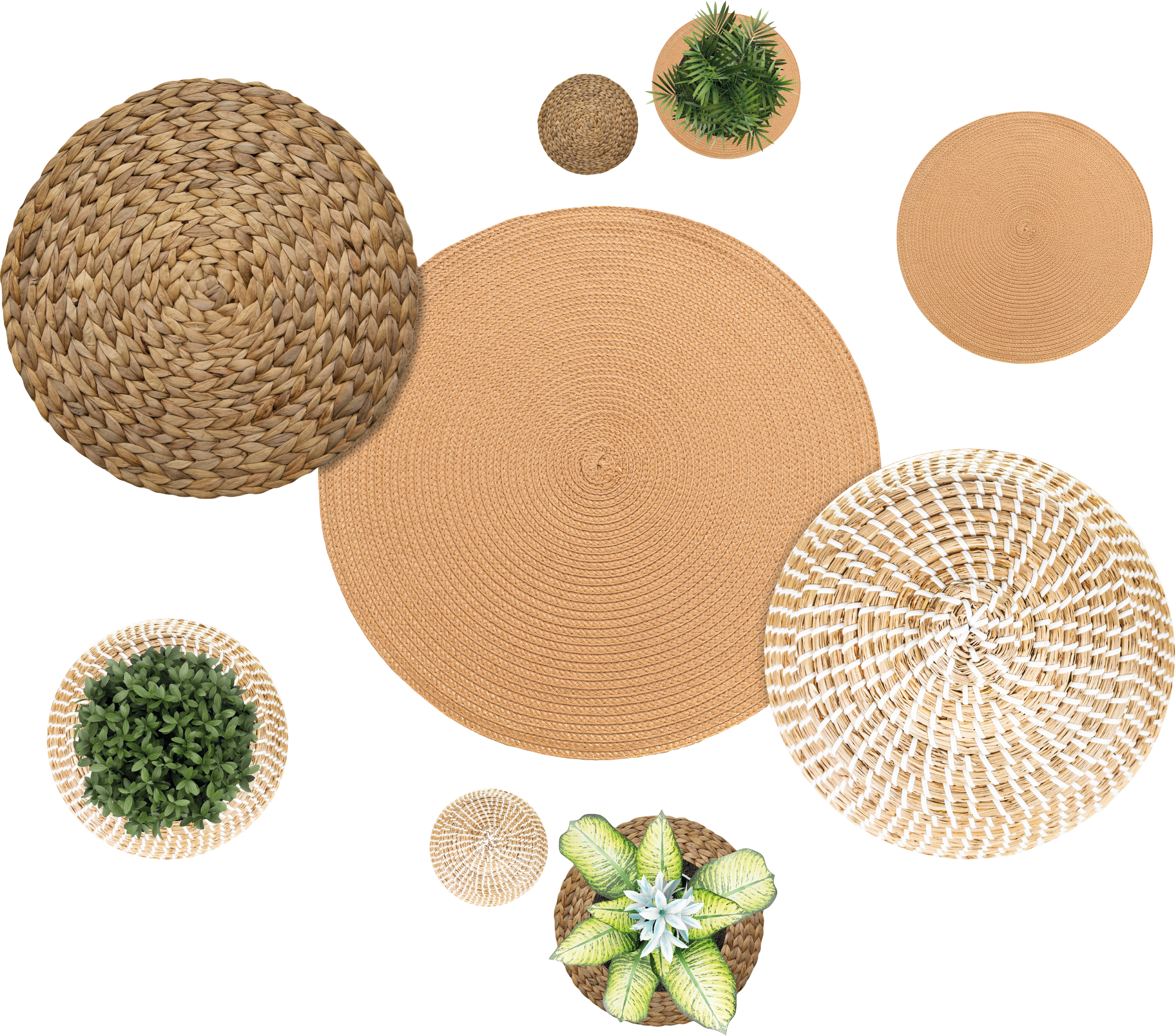 Tapis vinyle plantes jardin et osier - TenStickers