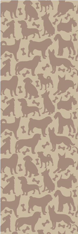 Tapis vinyle chambre motif chien sans couture - TenStickers
