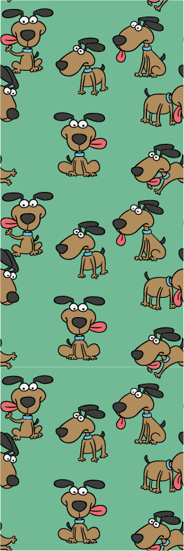 Tapis vinyle chambre style cartoon chien amusant - TenStickers