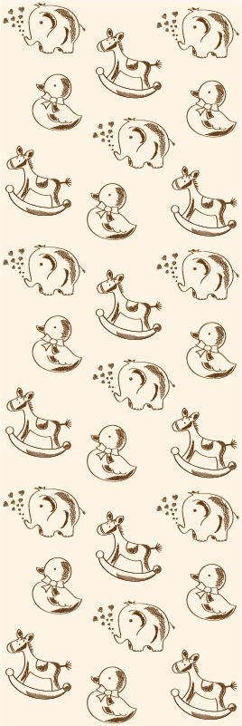 Tapis vinyle chambre design mignon éléphant canard cheval - TenStickers