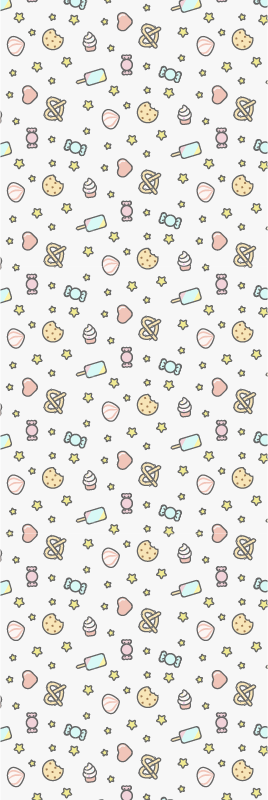 Tapis vinyle chambre collations mignonnes avec visage - TenStickers