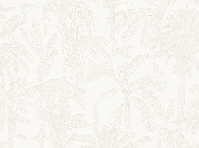 Tapis vinyle chambre jungle beige clair - TenStickers