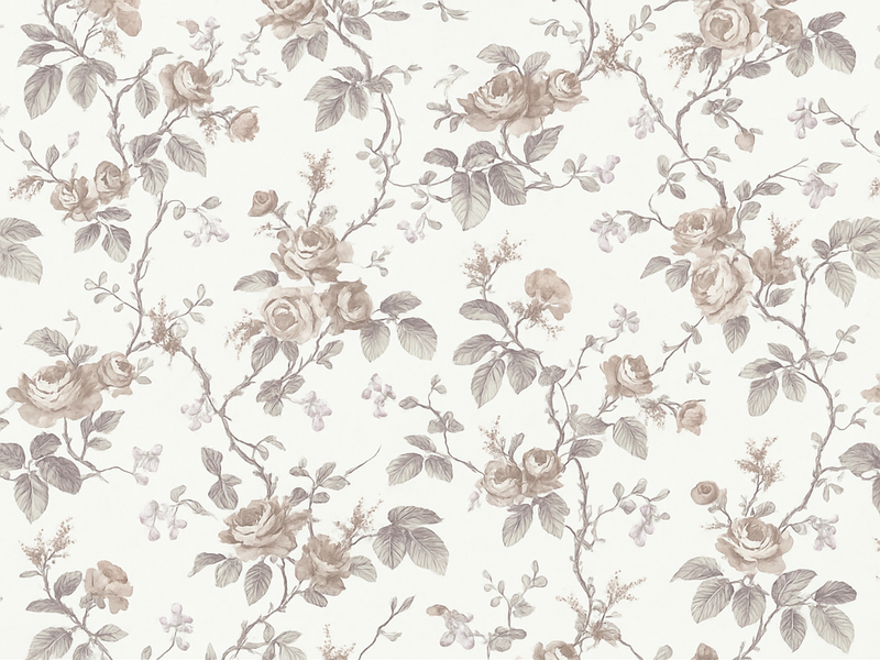 Tapis vinyle chambre fleurs vintage françaises - TenStickers