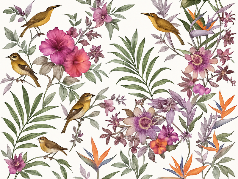 Tapis vinyle chambre forêt colorée - TenStickers