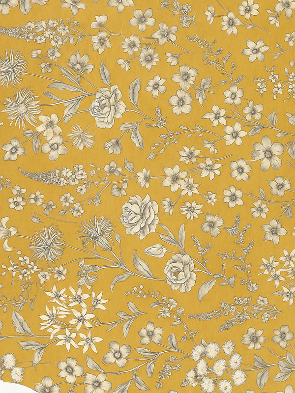 Tapis vinyle chambre motif floral vintage - TenStickers