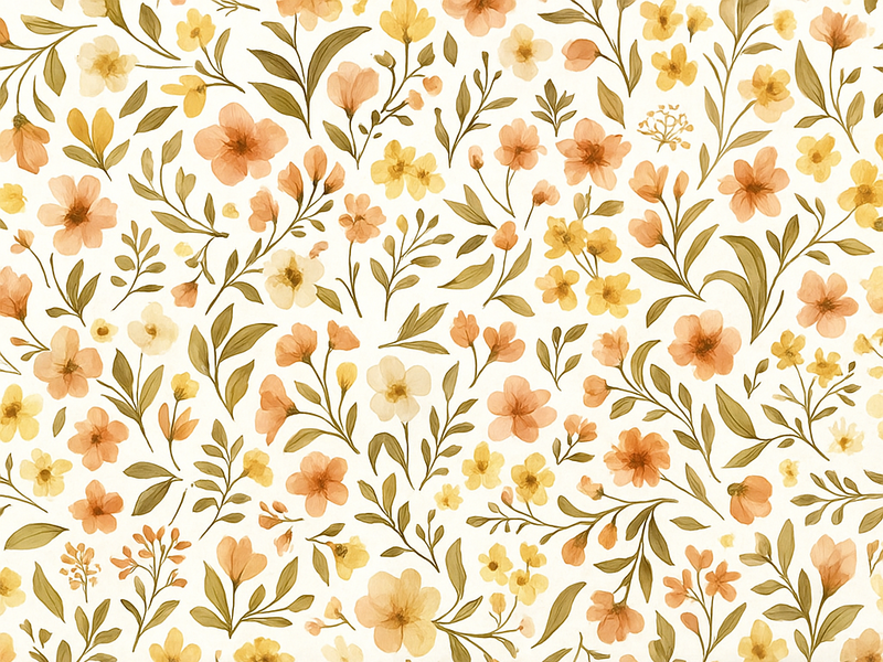 Tapis vinyle chambre fleurs vintage florales - TenStickers