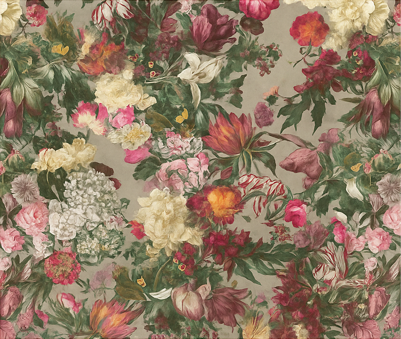 Tapis vinyle chambre fleurs vintage - TenStickers