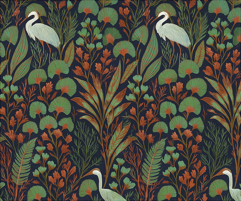 Tapis vinyle chambre nature asiatique exotique - TenStickers